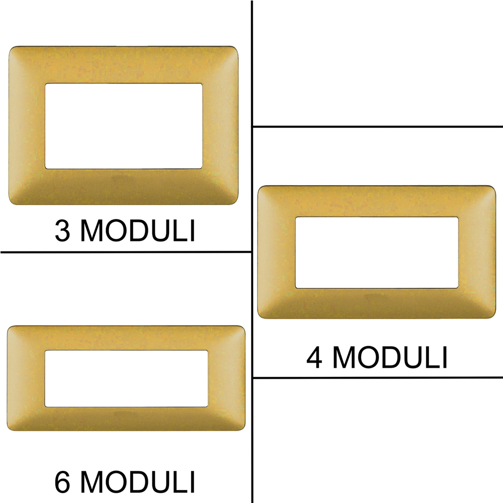 Placca mostrina compatibile BTicino Matix colori 6 4 3 moduli prese  interruttori