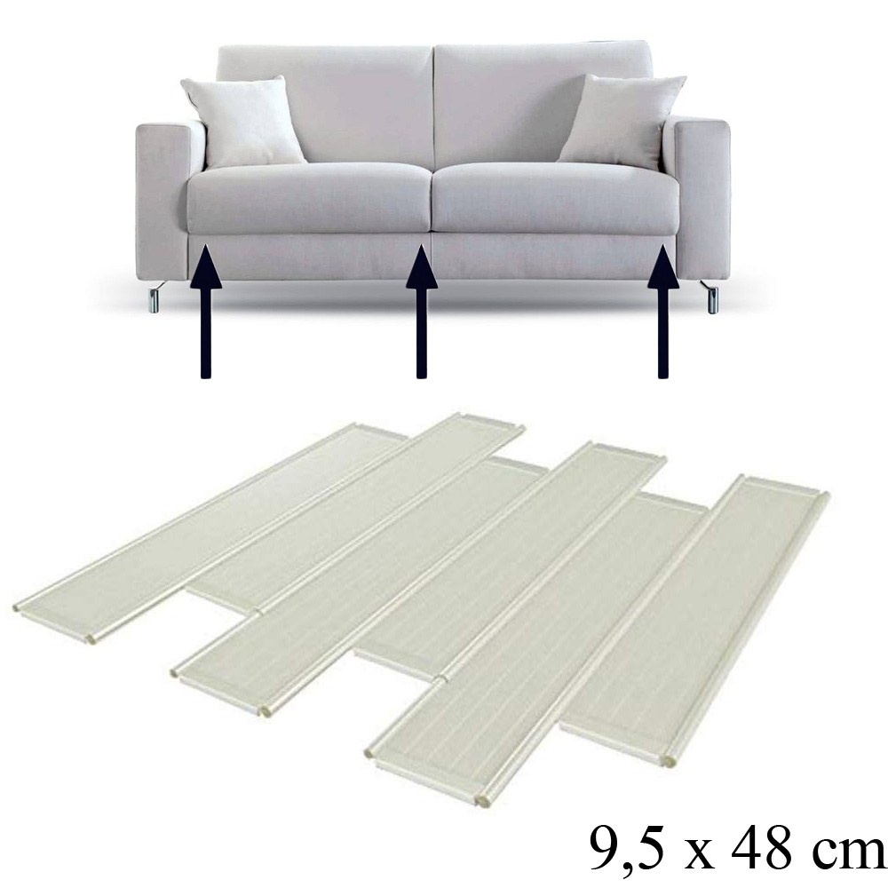 Set 6 Pannelli divano ripara sedute letto poltrone 48x9,5cm tavole lamine  divani