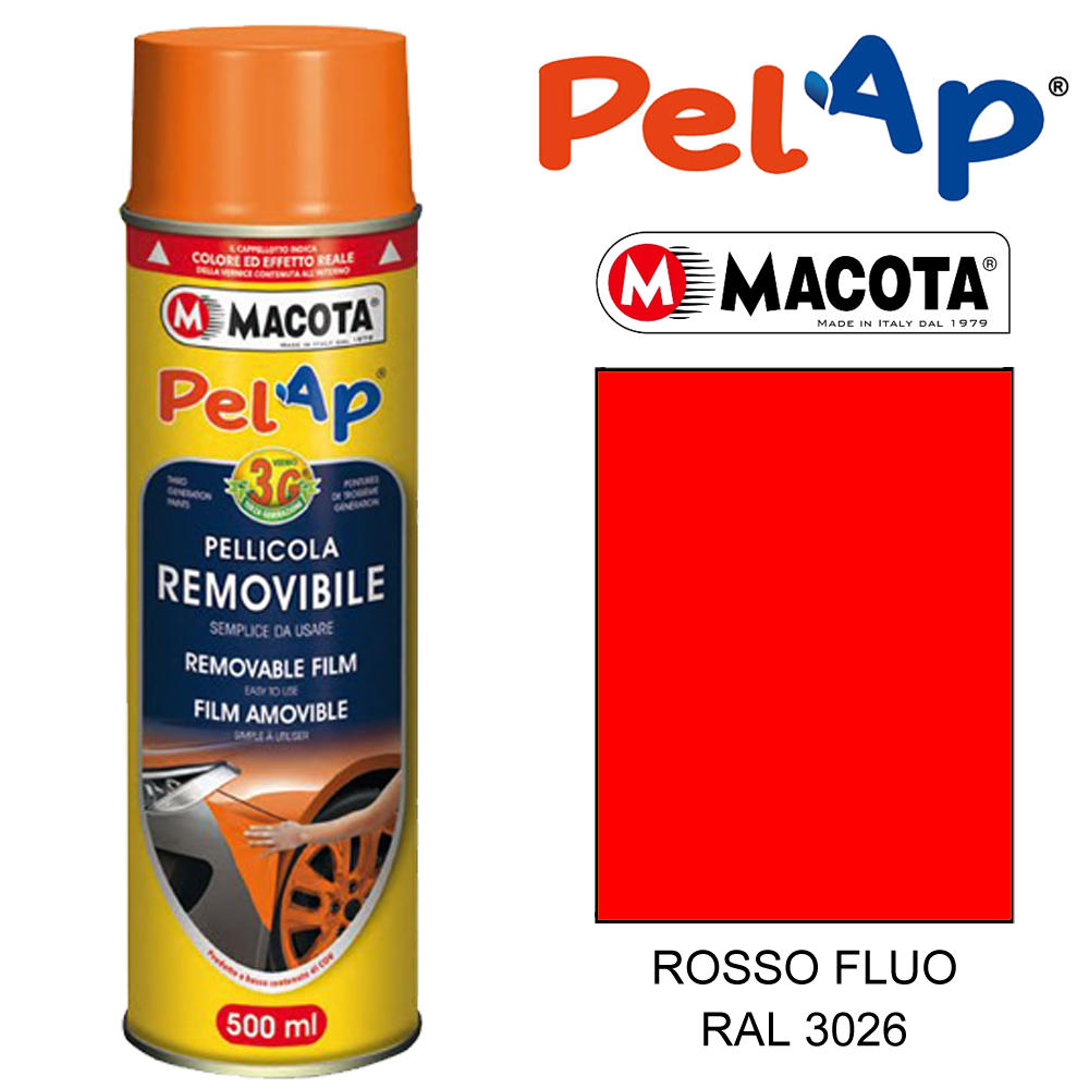 Bomboletta MACOTA spray vari colori PelAp pellicola rimovibile Vernice auto  moto