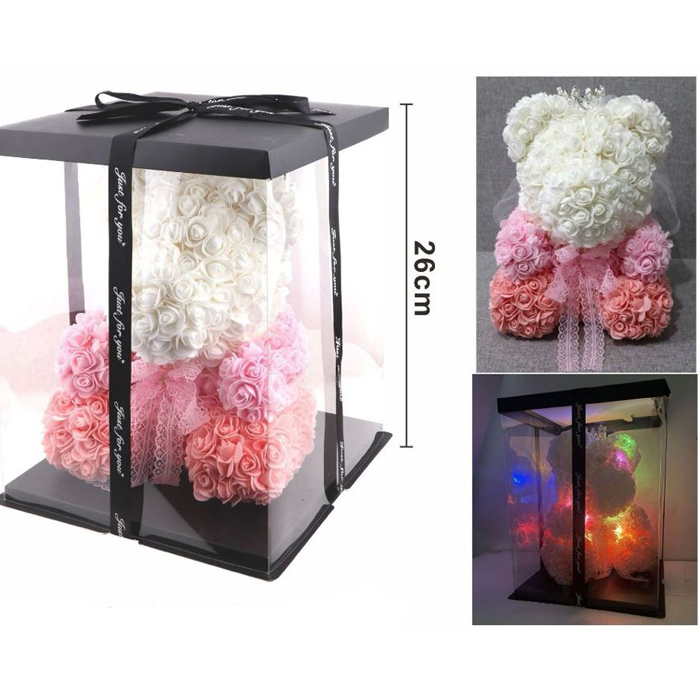 Hongu Orsetto di rose artificiale led RGB idea regalo san